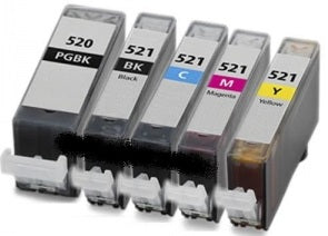 Canon PGI-520, CLI-521 Compatible Set Of 5 Ink Cartridges