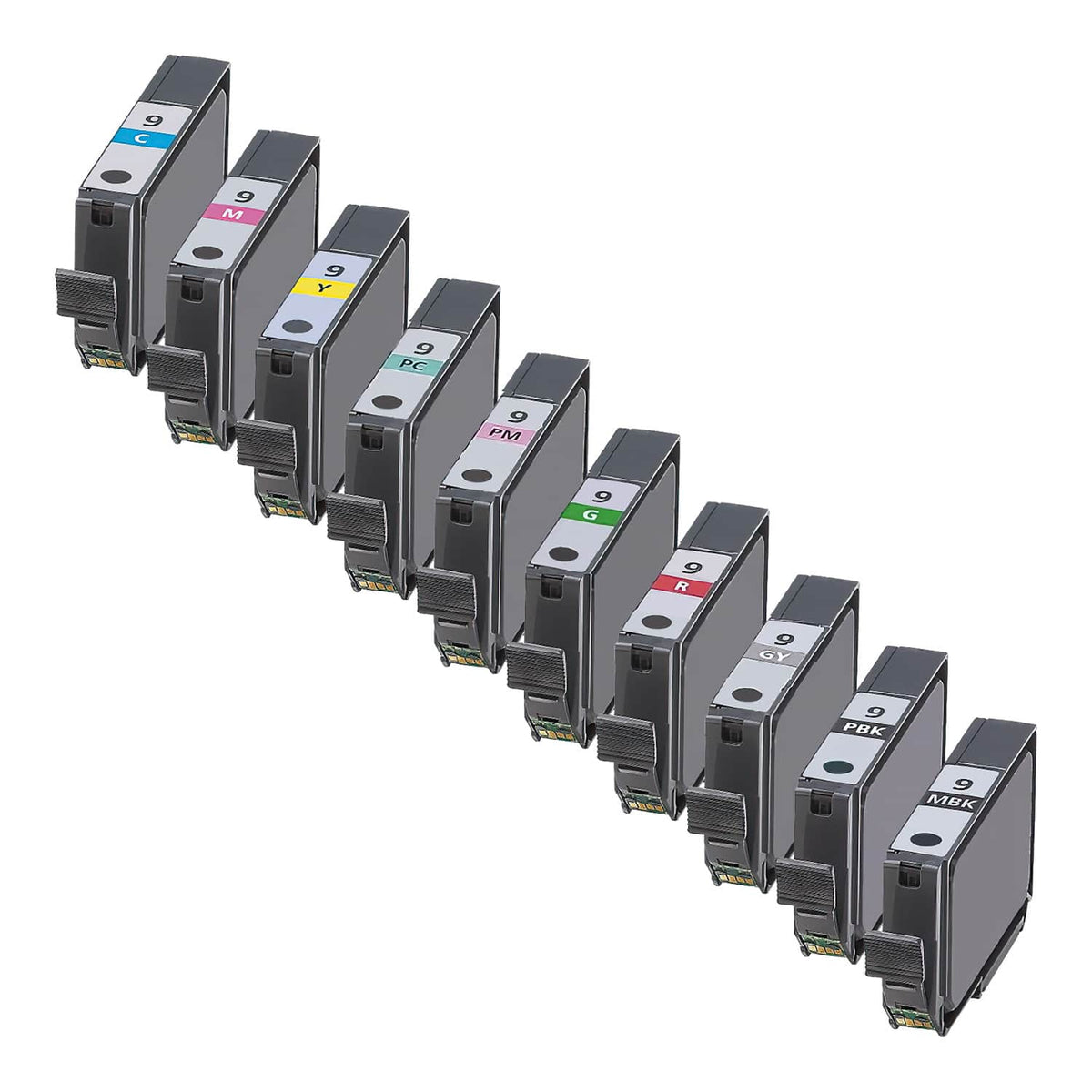 Canon Compatible PGI-9 MBK/PBK/C/M/Y/PC/PM/GN/GY Ink Cartridge Set