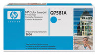 Original HP Q7581A Cyan Toner Cartridge