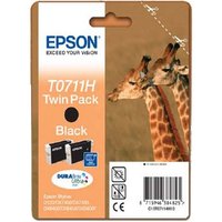Epson Original T0711H Twin Pack Black Ink Cartridge (C13T07114010)