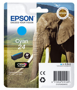 Epson Original 24 Cyan Ink Cartridge (T2422)