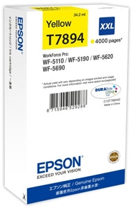 Epson Original T7894 XXL Yellow Extra High Capacity Ink Cartridge (C13T789440)