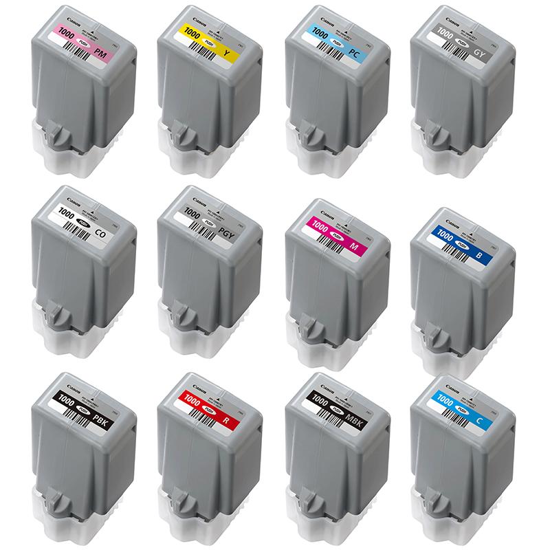 Compatible Canon PFI‑1000 12 Colour Ink Cartridge Multipack
