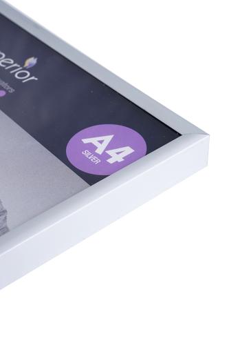 SECO A4 Brushed Aluminium Frame Silver