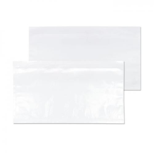 Document Enclosed Wallet DL 235x132mm Peel and Seal Plain Clear (Pack 1000)