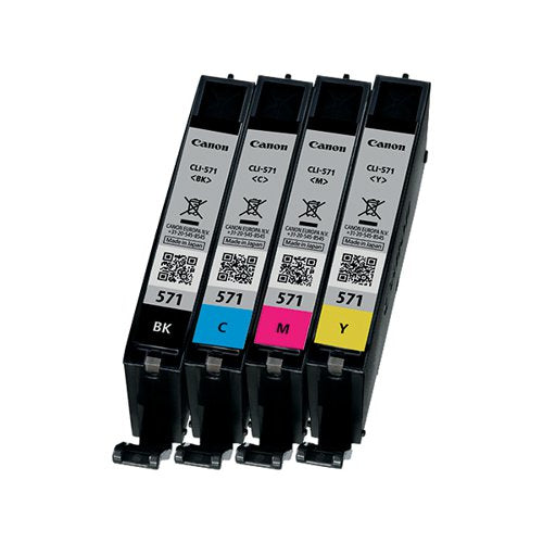 Canon Compatible CLI-571XL BK/C/M/Y Ink Cartridge Set (4)