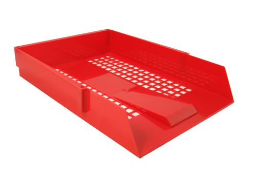 Deflecto Essentials Letter Tray Stackable A4/Foolscap Portrait Red - CP043YTRED