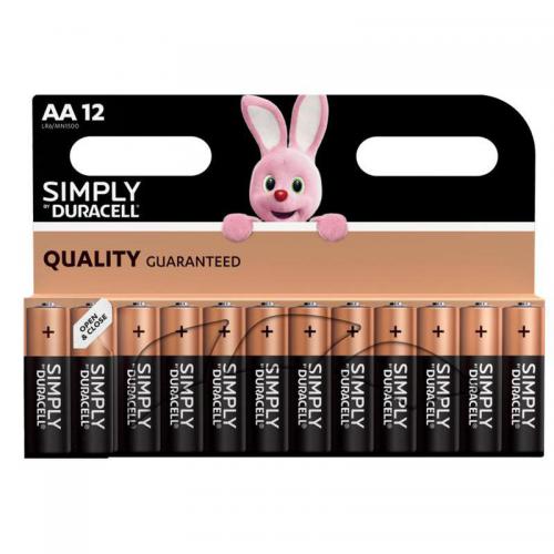 Duracell Simply AA Alkaline Batteries (Pack 12)