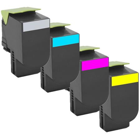 Compatible Multipack Lexmark 70C2HK0/Y0 Full Set Toner Cartridges (4 Pack)