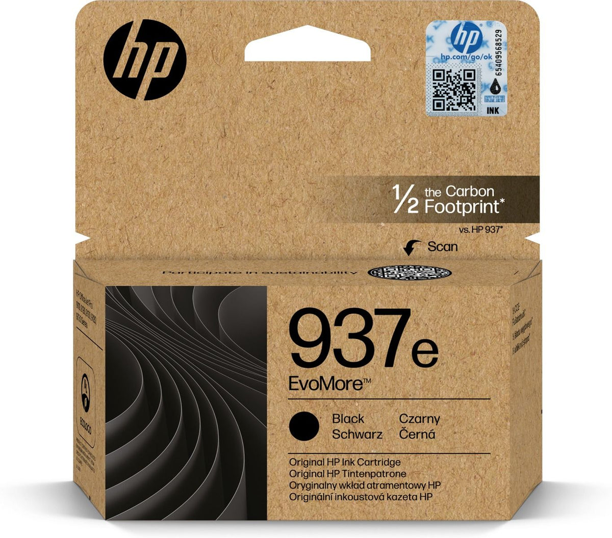 Original HP 937E Black High Capacity Ink Cartridge (4S6W9NE)