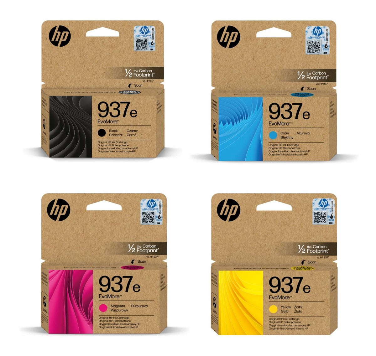 HP 937e Original EvoMore High Capacity 4 Colour Ink Cartridge Multipack