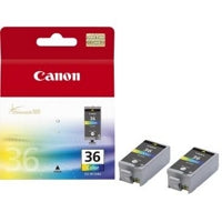 Canon CLI‑36 3‑Colour Ink Cartridge Twin Pack ‑ (1511B018)
