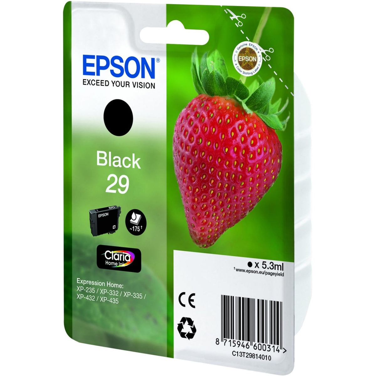 Epson 29 Black Ink Cartridge T2981 - Strawberry (Original)
