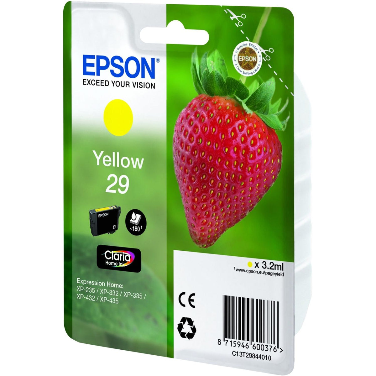Epson 29 Original Yellow Ink Cartridge (T2984) - Strawberry