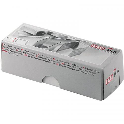 Novus 26 6mm Galvanised Staples (Pack 5000)