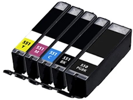 Canon PGI-550 - CLI-551 XL Compatible Set Of 5 Ink Cartridges