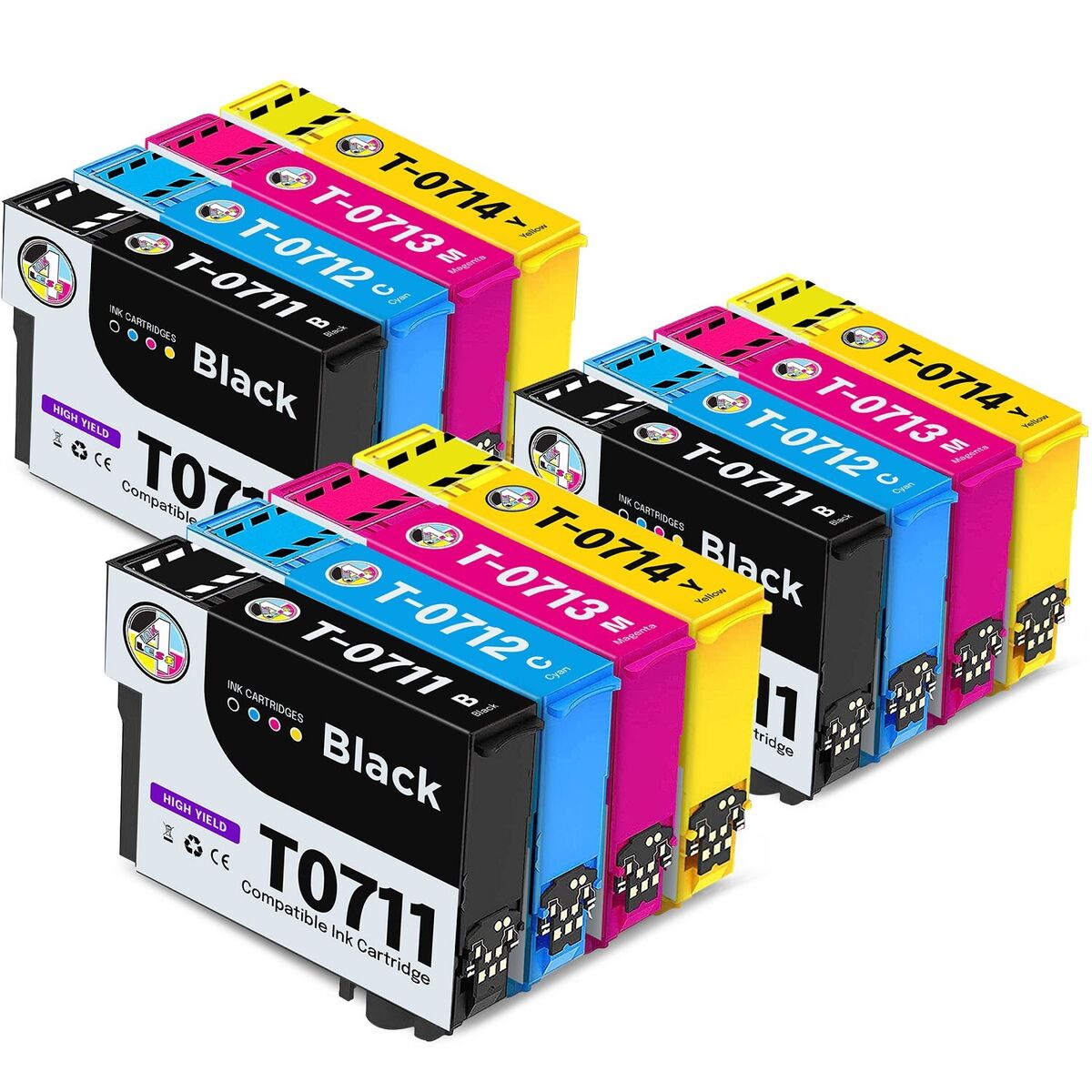 3 x Epson Compatible T0715 Ink Cartridge Multipacks