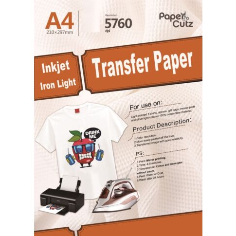 White T-Shirt Large Plus Transfer Paper