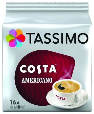 Tassimo Costa Americano Coffee 144g Capsules (5 Packs of 16) 4031506