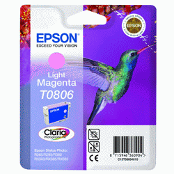Epson Original T0806 Light Magenta Ink Cartridge ( Hummingbird )
